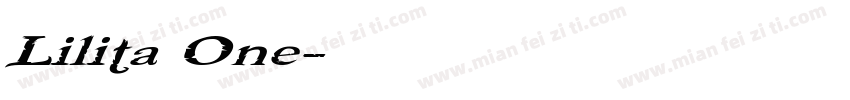 Lilita One字体转换